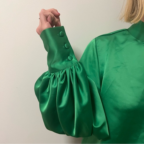 The Frankie Shop NYC green silk blouse - Picture 2 of 6